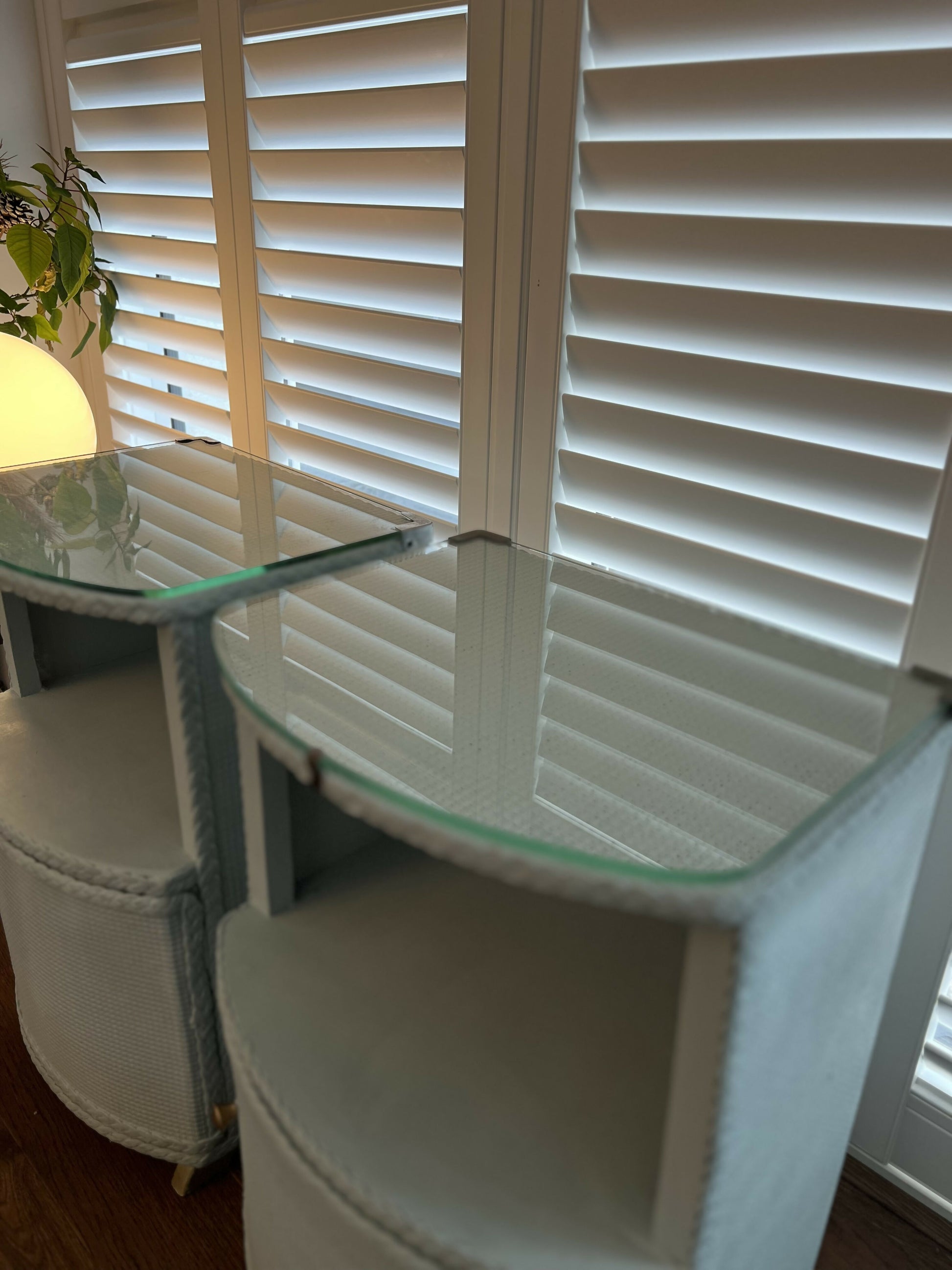 light ble bedside table set