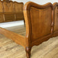 Bed Vintage French Louis XVI Oak Double Bed Frame Carved Headboard LOT 6379