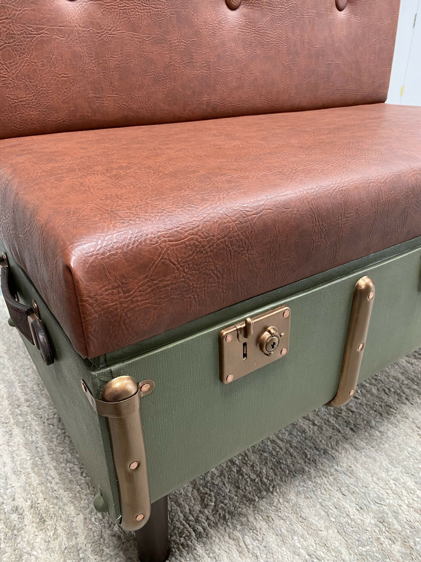Vintage Trunk Chair - Peace