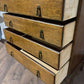 1930s Oak Inlaid Dome Top Tallboy