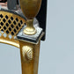 George III Style Wrought Iron and Brass Fire Basket