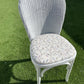 Lloyd loom early 21st century dining or accent chair. Off white with choice of fabric