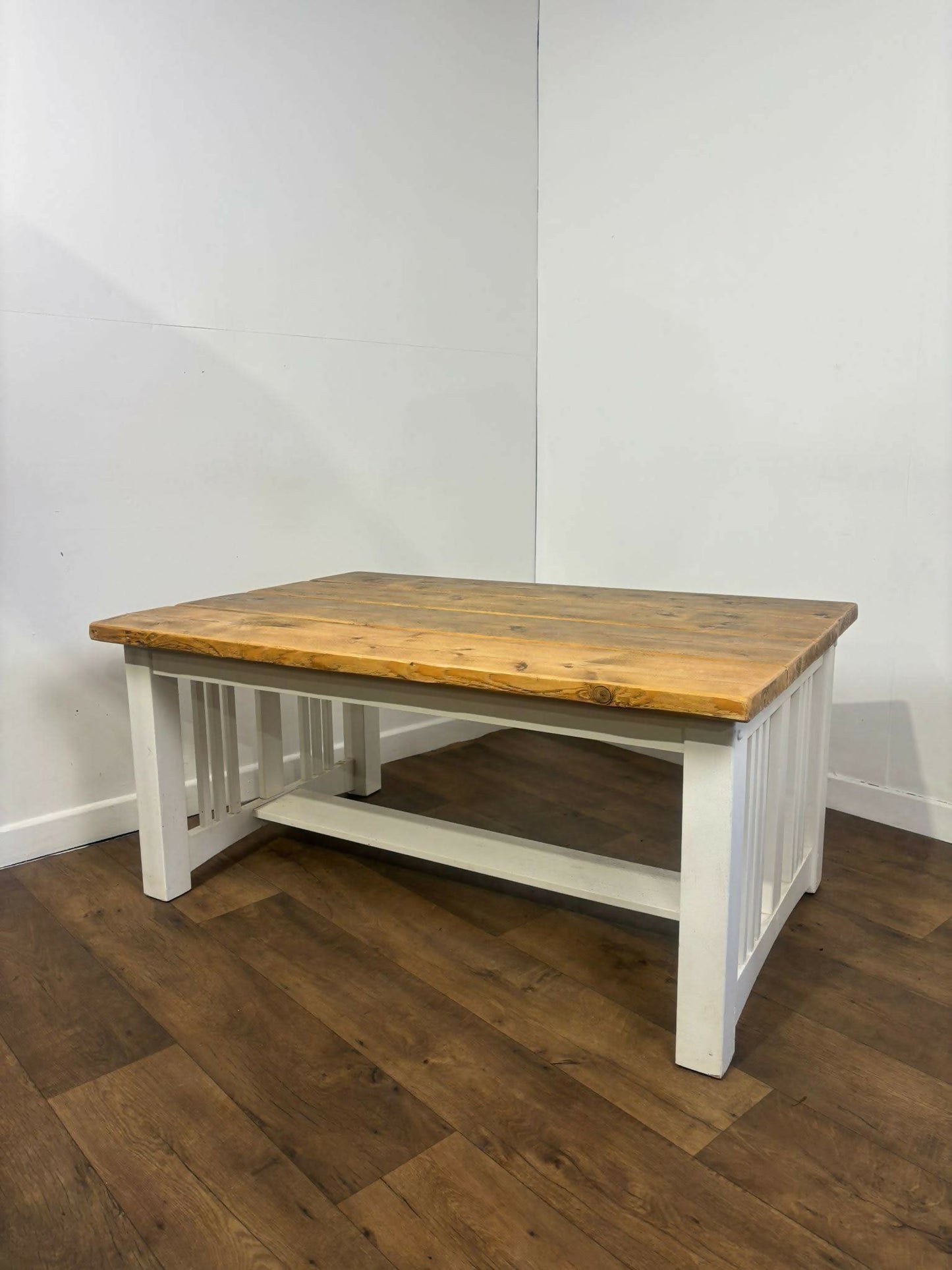 Large Modern Coffee Table With Reclaimed Top