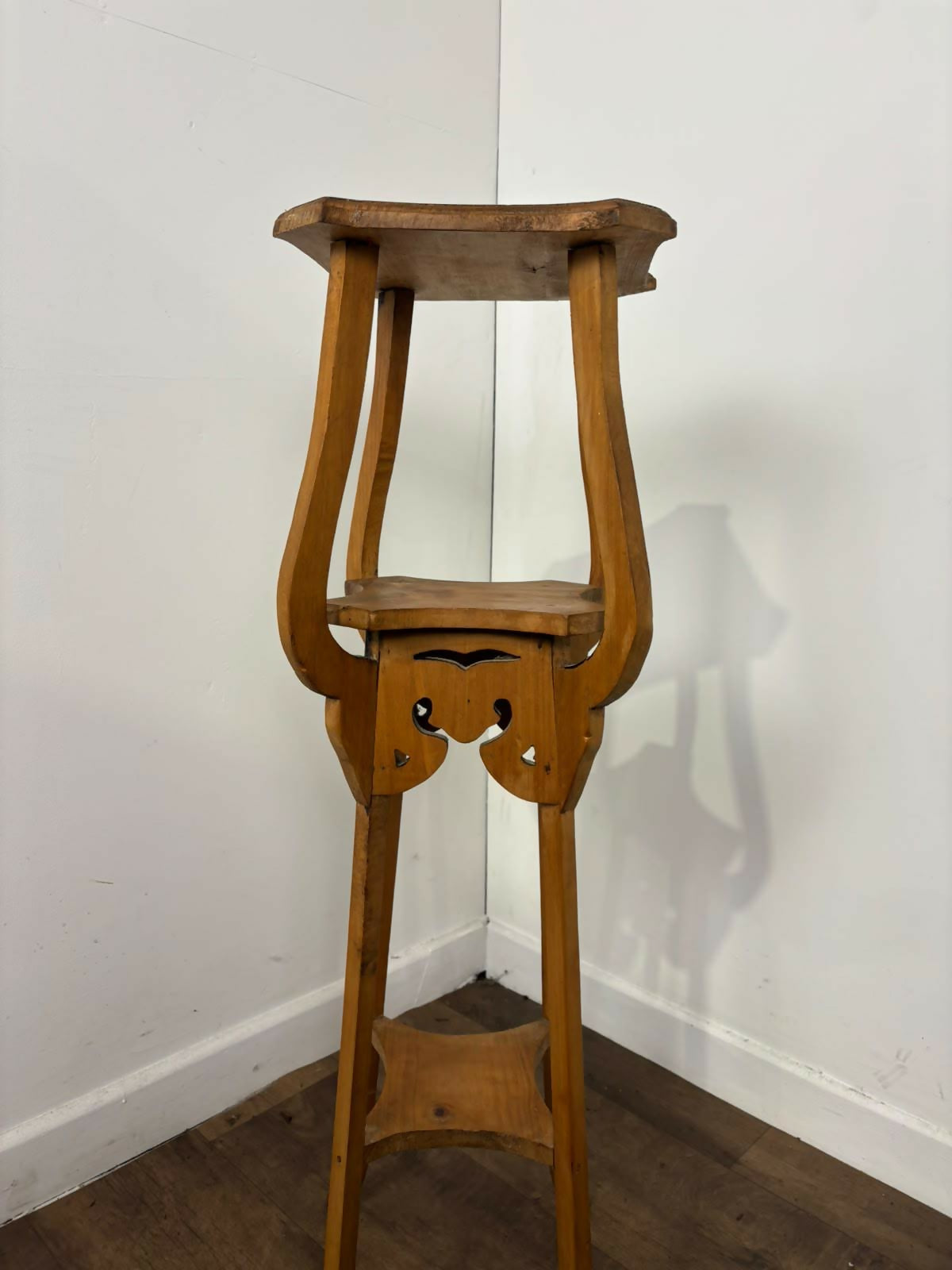 Vintage Pine Three Tier Plant Stand / Jardinière Stand