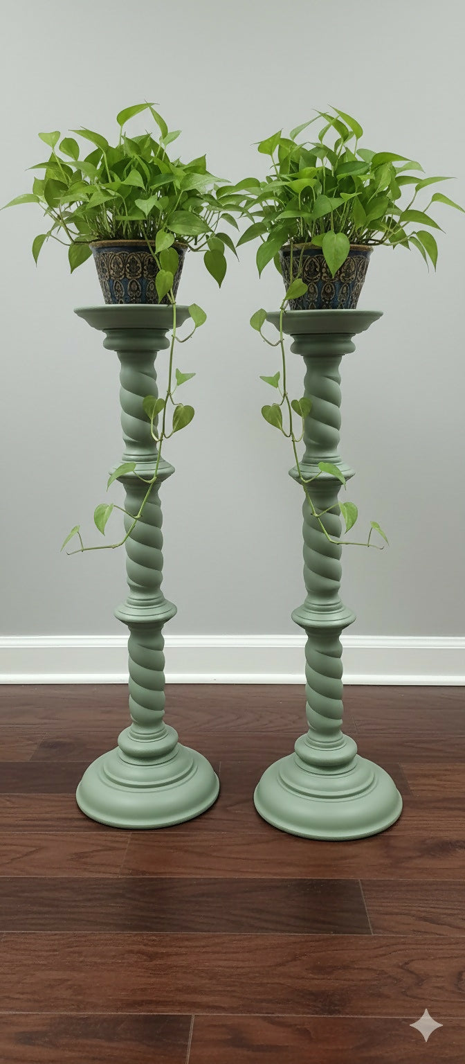 Two Tall Plant Stands