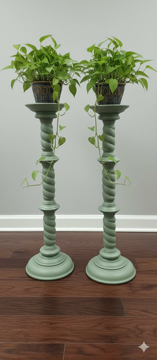 Two Tall Plant Stands