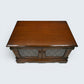 Old Charm TV Stand Linenfold Doors Model #2172 Tudor Brown Oak FREE UK Delivery