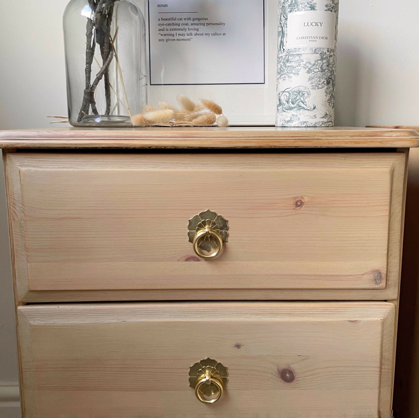 Pair of Vintage Wooden Bedside Tables | Scandi Style Mid Century Nightstands | Sympathetically Restored Furniture