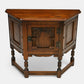 Old Charm Canted Table With Cupboard Finished In Tudor Brown FREE UK Delivery*. SBR10710/1507E