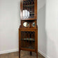Edwardian Mahogany Inlaid Glass Fronted Corner Cabinet