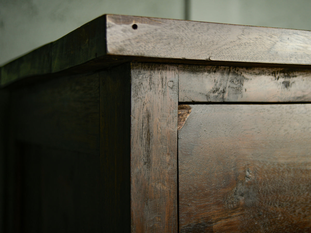 Dark Solid Wood Tallboy Drawers - Over 5 FT - Hardwood