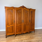 Wardrobe Vintage French Louis XVI Style Oak Four Door Carved Armoire LOT 6495