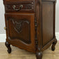Bedside Table Vintage French Louis XVI Oak Cabinet Cupboard Nightstand LOT 6233