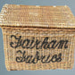 Large Antique Log Basket /Wicker Basket