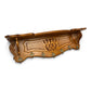 Coat Rack Vintage French Oak 7 Brass Hooks Wall Shelf Coat Hanger LOT 6553