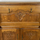 Cabinet Vintage French Louis XIV Style Oak Sideboard Carved Cupboard LOT 6249