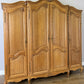 Wardrobe Vintage French Louis XVI Style Oak Four Door Carved Armoire LOT 6385
