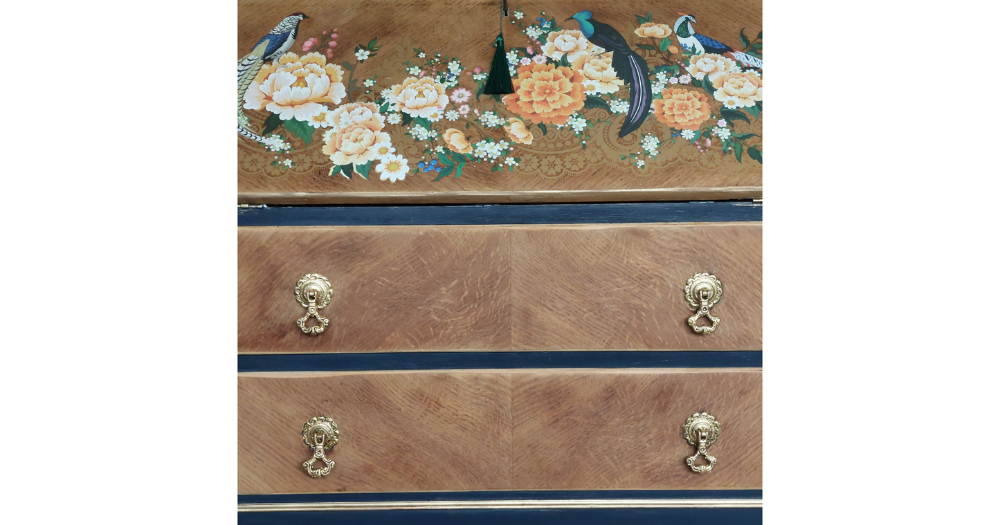 Secretary Desk, 1920s Jacobean Revival Writing Desk