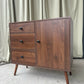 Vintage Mid Century Modernist Style Compact Sideboard Cupboard Danish Design R1156