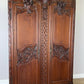 Wardrobe Antique French Style Walnut Two Door Carved Armoire LOT 6499
