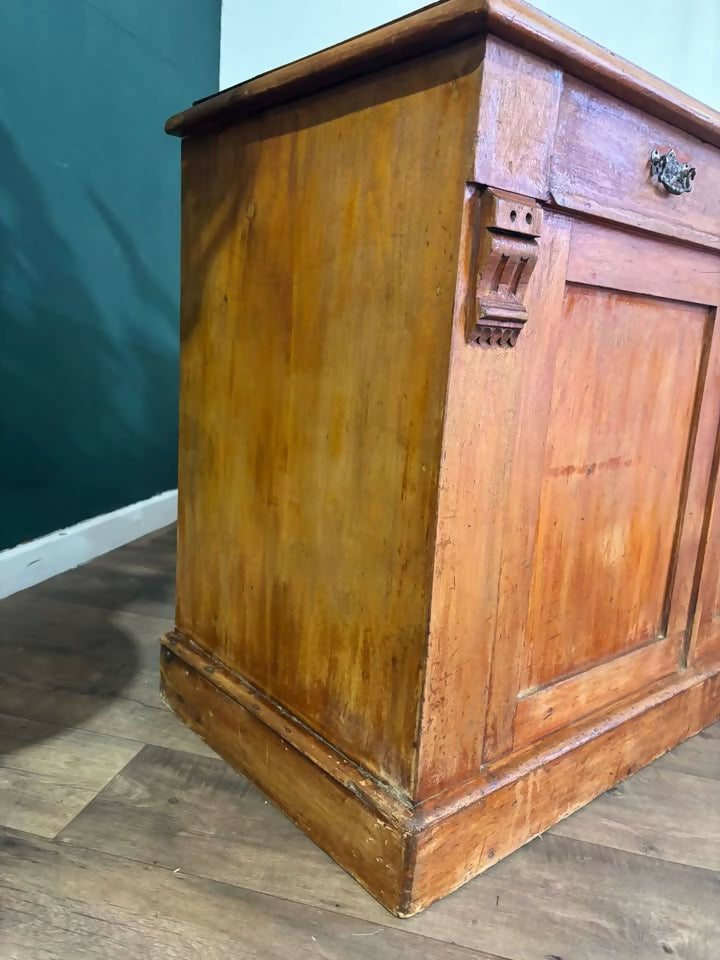 Victorian Pine Chiffonier Base - Linen Cupboard