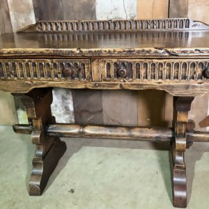 Vintage Solid Oak Monastic Console / Side Desk Table by Nigel Rupert Griffiths