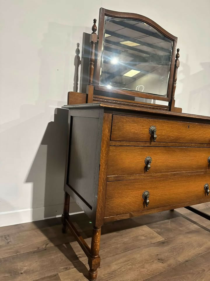 Vintage Oak Dressing Table8