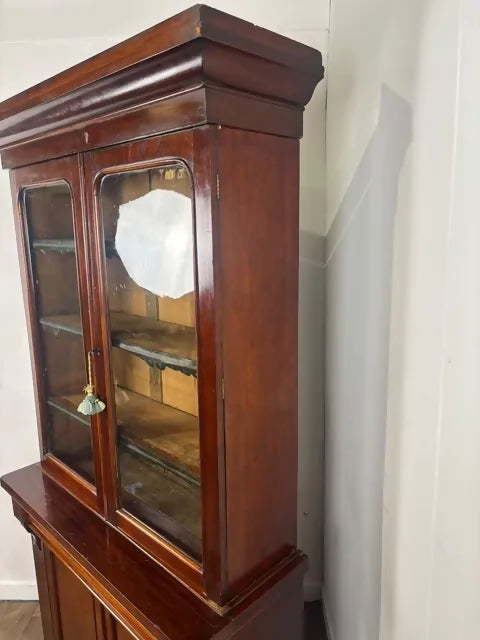 Victorian Mahogany Glazed Chiffonier Bookcase