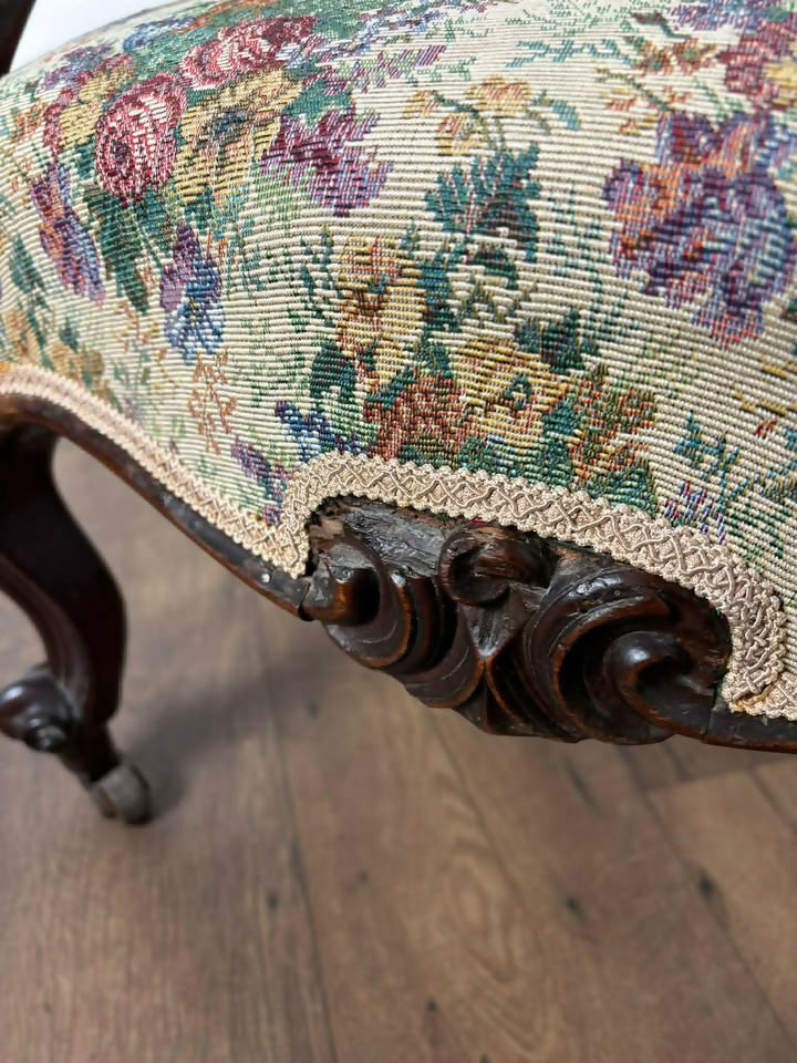 Victorian Mahogany Nursing Chair