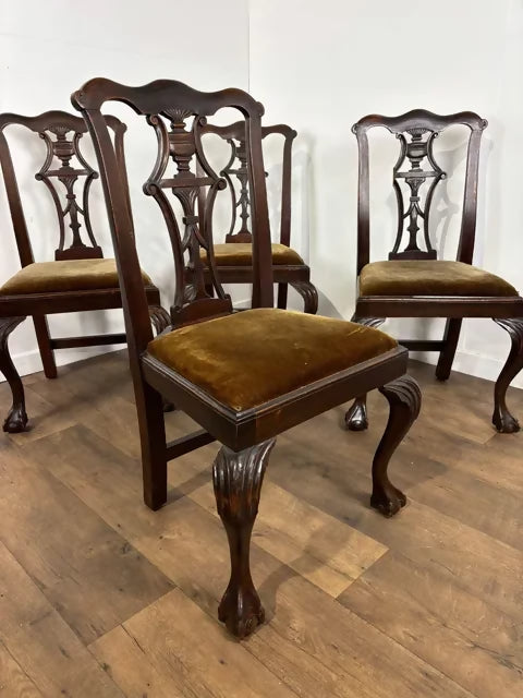 Victorian Set of Four Mahogany Dining Chairs
