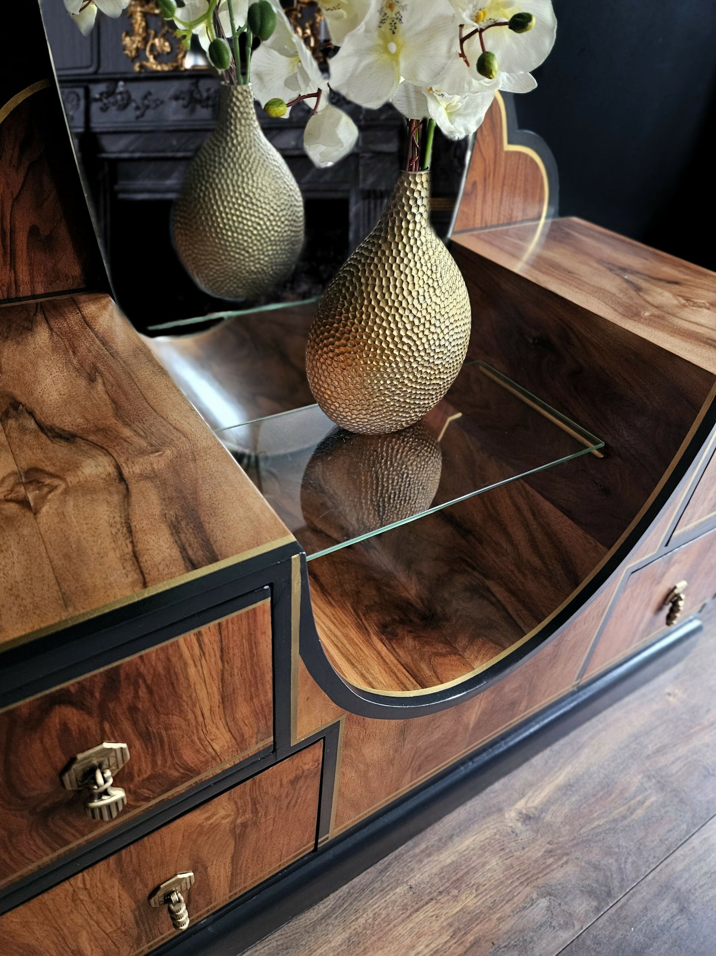 Art Deco Dressing Table/ Vanity Unit
