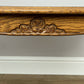 Coffee Table Vintage French Style Oak Carved Glass Top Side Table LOT 6310