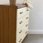Vintage Teak Cream Bedroom Tallboy Chest Mid Century Drawers Nursery Storage