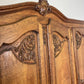 Wardrobe Vintage French Louis XVI Style Oak Four Door Mirrored Armoire LOT 4901