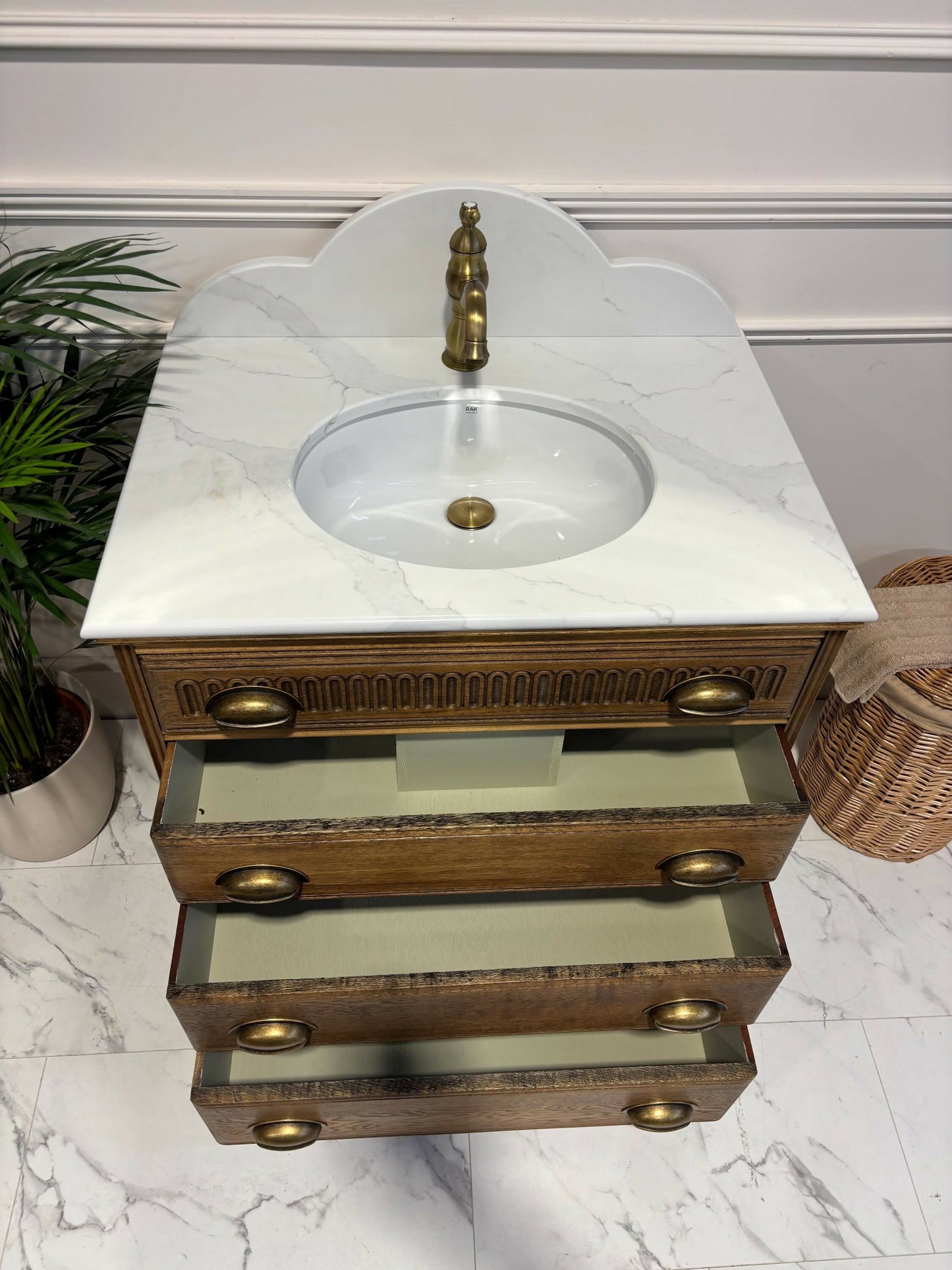 Vintage Vanity Unit Made to Order Vanity Unit Custom Made Bathroom Furniture Antique Traditional Bathroom Washstand Basin Unit