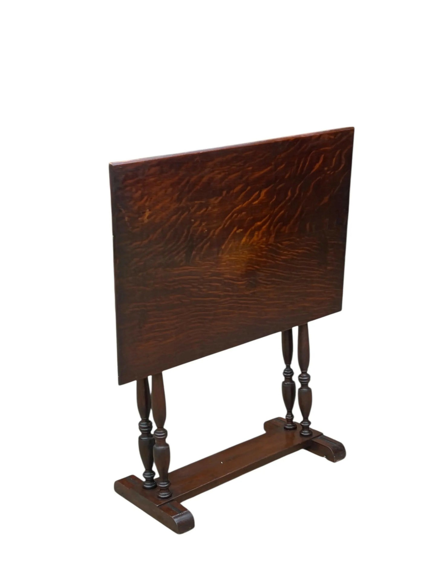 Antique Oak flip top side table