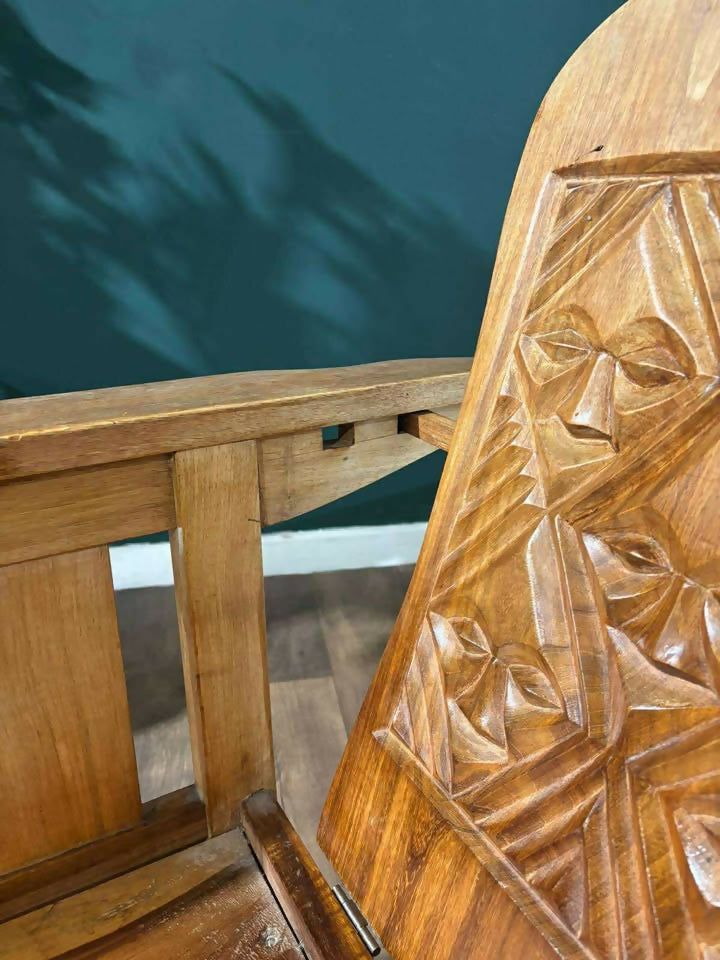 Hardwood Adjustable Chair Having A Panel Back222w