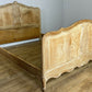 Bed Vintage French Louis XVI Oak King Size Bed Frame Carved Headboard LOT 6372