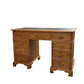 Vintage rustic Pine writing office pedestal desk