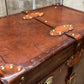 Antique Leather Luxury Campaign Style End Table Trunk Drawing Room Home Decor Furnishings