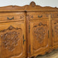 Sideboard Vintage French Louis Style Oak 4 Door Cupboard Carved Cabinet LOT 6363