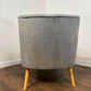 Modern Upholstered Grey Suede Chaise Longue / Day Bed