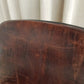 Vintage Mid Century Modernist Chrome Leather Swivel Chair By Charles Pollock #389