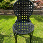 Black Vintage Three Seater Patio Set with Marble Topped Table