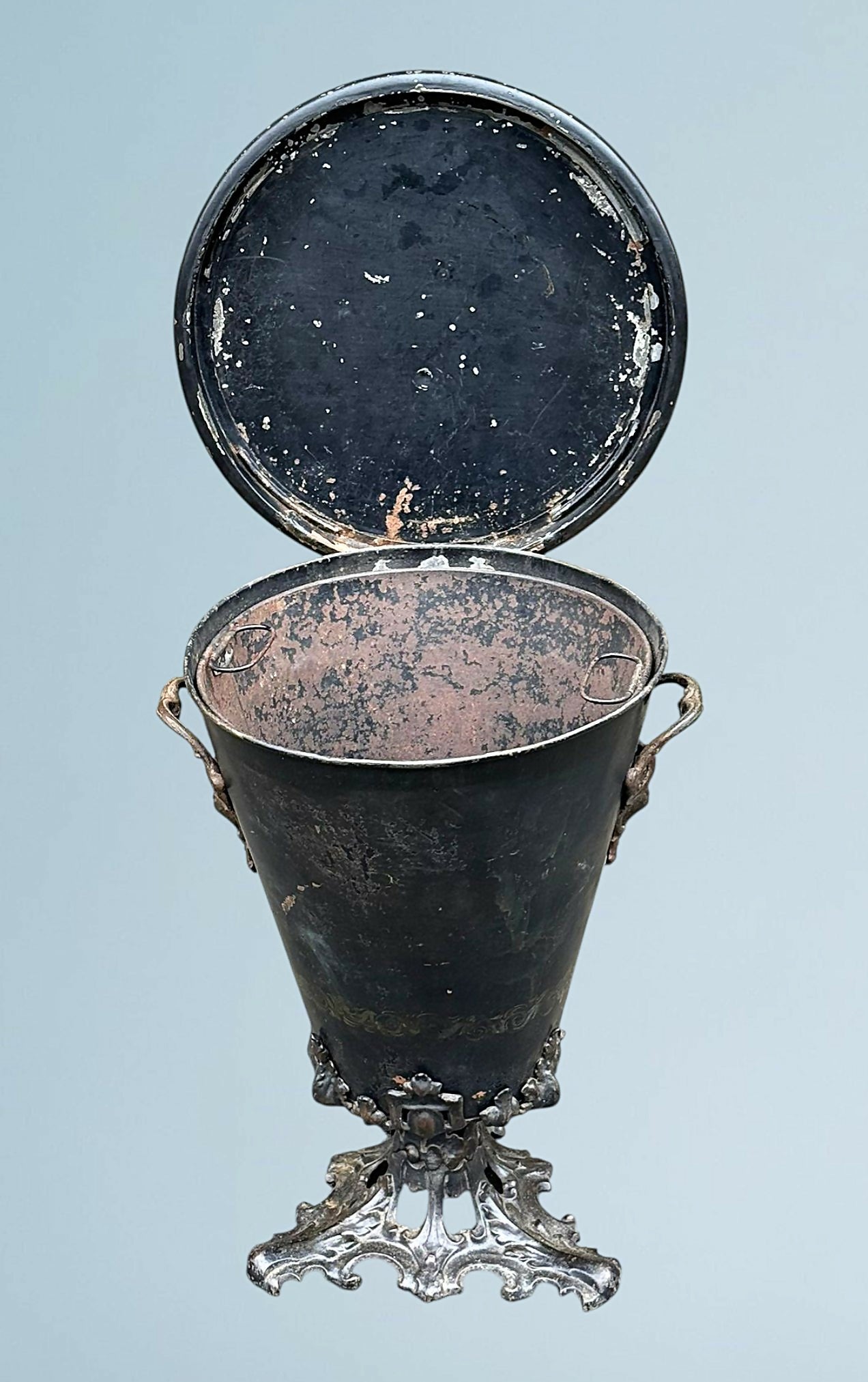 19th Century Antique Country House Toleware Coal Scuttle