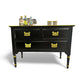 Black & Gold, Upcycled, Painted Dresser – Striking Modern Glamour with Hand-Finished Detail