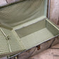 Aluminium and brass vintage travel trunk