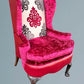 Oak Queen Anne Style Wing Chair