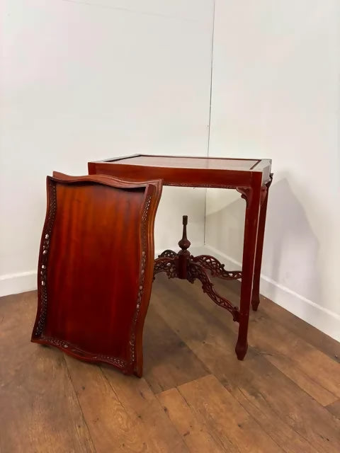 Vintage Chippendale Style Silver Display Table