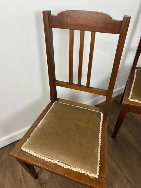 Edwardian Set of Three Mahogany Bedroom Chairs